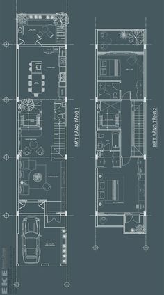 the floor plan for a two story house with an attached garage and living room area