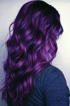 Purple Pastel Hair Color, Dark Purple Hair Color, Long Purple Hair, Blue Purple Hair, Pastel Purple Hair, Purple Ombre Hair, Dark Purple Hair, Short Ombre Hair, Vivid Hair Color