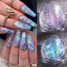 Mermaid Glitter Nails Powder Opal Flakes Powder Holographic Nail Art Decor  | eBay Opal Nails, Manicure Gel, Mermaid Nails, Glitter Powder, Nails Polish, Nail Glitter, Nail Designs Glitter, Holographic Nails, Glitter Nail Art