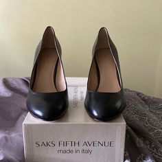 Saks Fifth Avenue Nappa Leather Black Pumps Timeless Classic Cushion Leather Insoles Never Used Classic Cushions, Black Leather Pumps, Black Pumps, Leather Pumps, Nappa Leather, Timeless Classic, Saks Fifth, Saks Fifth Avenue, Black Leather