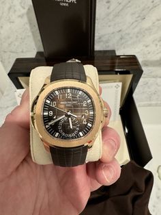 Patek Philippe Aquanaut Travel Time Brown Dial Men's Watch Rose Gold 5164R-001 Patek Philippe Aquanaut Rose Gold, Ap Skeleton Watch, Patek Aquanaut, Patek Philippe Watches Men, Ap Watch, Patek Watches, Patek Phillipe, Patek Philippe Mens, Fancy Watches