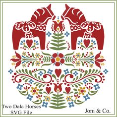 the two dala horses svg file