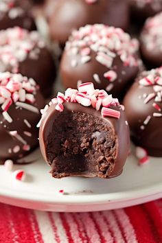 Peppermint Brownie Truffles Chocolate Peppermint Truffles, Southern Style Kitchen, Cream Filled Cookies, Peppermint Truffles, Favorite Christmas Desserts, Mint Desserts, Brownie Truffles, Christmas Sweet Treats, Peppermint Brownies