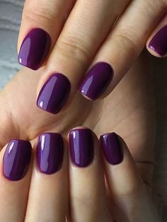 Purple  Collar    Bare Nails Embellished   Nail,Hand & Foot Care Purple Nail Art Designs, French Pedicure, Gel Pedicure, Purple Nail Art, Powder Manicure, Square Nail Designs, Purple Nail Designs, Short Square Nails