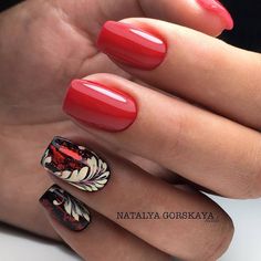 Nails Red Flowers, Monogram Nails, Nail Design Video, Red Christmas Nails, Dot Nail Art, New Nails, Red Nail Designs, Nails Red, Nails Only