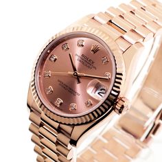 Rolex Datejust 31mm Everose Gold Rose Diamond Dial Fluted Bezel President 278275-Da Vinci Fine Jewelry Rolex Rose Gold, Rolex Datejust Women, Rolex Presidential, Rolex Datejust Ii, Datejust Ii, Rolex Diamond, Rolex Watches Women, Rolex Women, Rose Diamond