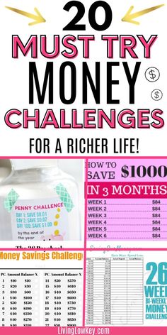 the top 20 must try money challenges for a higher life