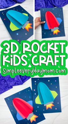 Space Art Projects For Kids, Rocket Ship Craft, Outer Space Crafts For Kids, Craft Rocket, Space Art Projects, Rocket Craft, Space Themes