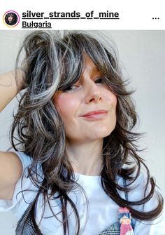 Long Shag Haircut, Gorgeous Gray Hair, Platinum Hair, Fantasy Hair, Grey Hair Color, Edgy Hair