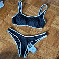 Bnwt Rip Curl Premium Surf Colorblock Bikini Skimpy Coverage Bottom- Hi Leg Top Has Removable Padding - Clasp Ar Center Back Super Soft Ribbed Color- Black & White Note- Tags Removed From Top- Only Worn Once. Bottom Is New With Tags Top Is Size S/M Bottom Is Size M *Colors May Vary Screen To Screen Black Color Block Nylon Swimwear, Black Color Block Swimwear For Summer, Black Color Block Swimwear For Poolside, Rip Curl Swimwear, Free People Swim, Soul Surfer, Surf Bikinis, Rip Curl, Womens Swim