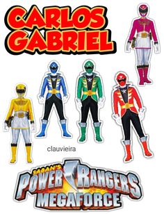 the power rangers mega force character stickers