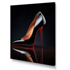 This beautiful "Fashion Red And Black High Heels Sleek Silhouette IV" Canvas Art is printed using the highest quality fade resistant ink on canvas. Every one of our Fashion Wall art is printed on premium quality cotton canvas. Fashion Wall Decor, Fashion Wall Art, Vintage Glam, Black High Heels, Everly Quinn, Online Art Store, Modern Art Abstract, Red Shoes, Beautiful Fashion