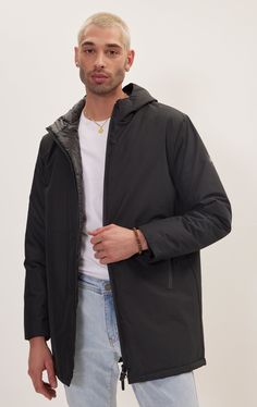 Introducing our Men's Padded Zip Closure Coat Jacket, a versatile outerwear essential designed to keep you warm and stylish in cooler weather. Constructed with high-quality padding, this jacket offers excellent insulation against the cold, while maintaining a lightweight feel for ease of movement. The padded design not only provides warmth but also adds a touch of texture and visual interest to your outfit. Designed with practicality in mind, our Men's Padded Zip Closure Coat Jacket is equipped with multiple pockets, providing ample storage space for your essentials while on the go. From keys and wallets to smartphones and more, you can keep your belongings secure and within reach at all times. With its timeless silhouette and classic design, this jacket effortlessly complements a variety Weatherproof Long Sleeve Down Outerwear, Weatherproof Down Outerwear With Long Sleeves, Weatherproof Down Outerwear, Cold Weather Techwear Down Outerwear, Black Winter Sport Coat With Double-lined Hood, Casual Windproof Down Outerwear, Casual Down Outerwear Windproof, Functional Black Down Parka, Modern Black Puffer Jacket For Outdoor