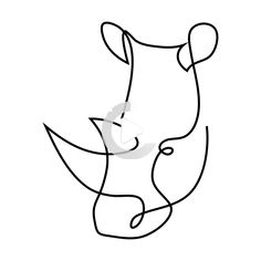 a line drawing of an elephant's head with one eye open and the other half closed