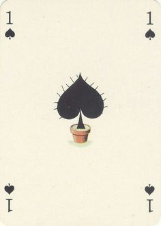 a playing card with an ace in the middle