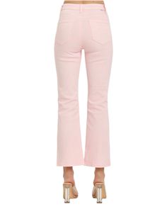 Get ready to rise in style with Risen Pink! These High Rise Straight Crop Leg Pant in light pink from the trusted Risen brand offer a comfortable and stylish fit. Perfect for any occasion, these pants will elevate your wardrobe game and keep you feeling confident all day long. Rise 10" | Inseam 27" in size 3/26 Model Info: Height 5'8" | Waist 24" | Hips 33 1/2" RDP5503 Soft Pink 98% Cotton, 2% Spandex Casual Blouse Shirts, Tank Bodysuit, Crop Blazer, Feeling Confident, Quay Australia, Denim Shoes, Short Rompers, Blazer Dress, Skirt Pants