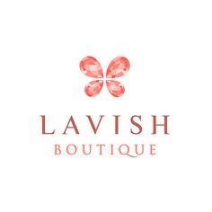 the logo for lavisish boutique, which has been designed to look like a butterfly