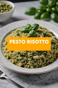 A photo of a  Pesto Risotto a Risotto Recipes Quick Risotto Recipe, Quick Risotto, Pesto Risotto, Best Risotto, Risotto Dishes