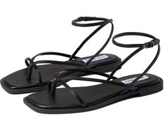 Steve Madden Agree Sandal | Zappos.com Basic Sandals, Black Strappy Sandals, Sandals Outfit, Girly Shoes, Black Shoes Women, Swag Shoes, Cute Sandals, Steve Madden Shoes, Shoes Black