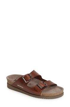 Mephisto 'Harmony' Slide Sandal (Women) available at #Nordstrom Slide Sandals, Birkenstock, Womens Sandals, Leather Straps, Nordstrom, Sandals, Leather