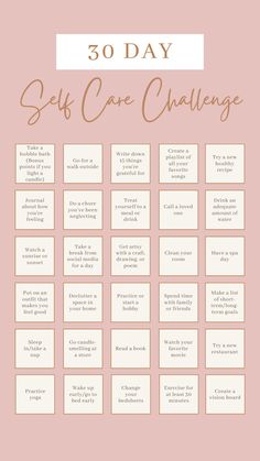 30 Day Self Care and Mental Health Challenge Printable Worksheet - Etsy Canada 30 Days 30 Gifts, Mindfulness Advent Calendar Tasks Free, 30 Day Self Care Challenge, Mental Health Challenge, 30 Day Self Care, Self Care Challenge, Self Care Bullet Journal, Vie Motivation, Get My Life Together