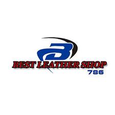 the logo for best leather shop