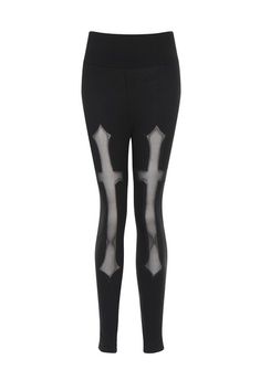 Hades Cross Leggings Compression Black Leggings With Mesh Back, Black Compression Leggings With Mesh Back, Stretch Alternative Style Halloween Leggings, Gothic Black Leggings For Streetwear, Alternative Stretch Leggings For Halloween, Gothic Stretch Leggings For Streetwear, Alternative Black Halloween Leggings, Gothic Stretch Tights, Black Mesh Bottoms For Halloween