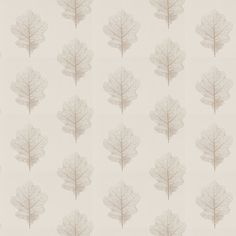 a white wallpaper with leaves on it