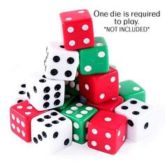 a pile of dices sitting on top of each other