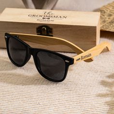 the wooden sunglasses are ready to be bought