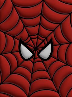 a spider - man's eyes are shown in the center of a web cob