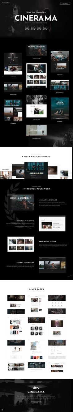 the website design for cinema films