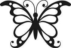 a black and white drawing of a butterfly