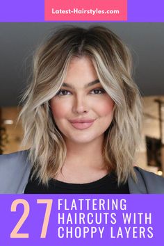 Shouldered Length Layered Hair, Hairstyles For Short Shaggy Hair, Choppy Textured Layers Long Hair, Mid Length Hair With Layers Choppy, Choppy Ends Haircut Medium, Medium Length Hair With Layers And Face Frame, Medium Layered Haircuts For Thick Hair Over 50, Layered And Textured Haircuts, 2023 Haircut Trends For Women Medium