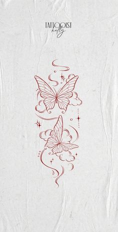 the back side of a white envelope with red ink on it, and an image of a