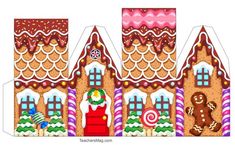 an image of gingerbread house cut out