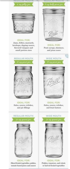 the instructions for canning mason jars