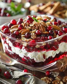 Recipe Tastes | Cranberry Jello Salad with Cream Cheese Topping | Facebook Cranberry Jello Salad With Cream Cheese Recipe, Cranberry Salad With Cream Cheese, Cranberry Jello Salad Recipe, Jello Recipes Christmas, Whole Cranberry Sauce, Jelly Salad