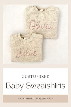 Here you will find hand stitched baby crewnecks that are perfect for the following: -baby aesthetic photos -baby name coming home outfit -baby photography -monthly milestone pictures -baby fashion -birth announcement photography ideas -going home outfit -personalized outfits -customized outfits -hand stitched -family photos -family photo baby outfits -baby gift