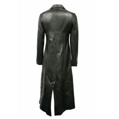 Elevate your style with our Women Black Leather Long Trench Overcoat. This elegant long trench coat features a flattering long design, perfect for layering. Crafted from high-quality black leather, it combines sophistication with comfort. Ideal for any occasion, this trench overcoat is a must-have addition to your wardrobe for timeless fashion. Elegant Design: Classic long trench silhouette for timeless sophistication.High-Quality Material: Crafted from premium black leather for durability and s Kaaj Button, Leather Coat Womens, Black Leather Coat, Long Winter Coats, Long Trench, Long Trench Coat, Coat Winter, Leather Trench Coat, Trench Coats Women