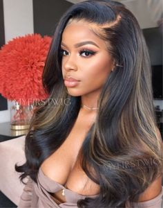 Hair Length Guide, Black And Blonde Ombre, Highlight Brown, Lace Wigs Styles, Invisible Lace, Clip In Ponytail, Flat Hair, 100 Human Hair Wigs