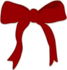 a red bow on top of a white background