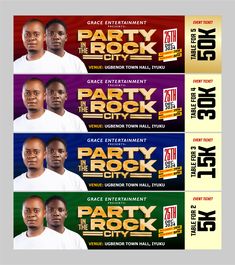 three tickets for party rock in the city