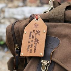 Top 20 Unique Christmas Gifts - Holtz Leather Travel Bag Tag, Custom Luggage, Groomsman Gift, Leather Passport Holder, Custom Luggage Tags