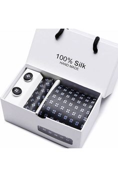 Silk Tie Gift Box Set 5 - Men - Fashion Business Formal Wear Ties - Square Scarf - Cufflinks - Giftbox - Fashion Accesories - A.A.Y FASHION Tie Gift Box, Men Ties, Necktie Set, Mens Silk Ties, Tie For Men, Mens Formal Wear, Plaid Tie, Tie Gifts, Cufflink Set