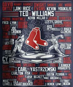 a poster for the boston red sox baseball team