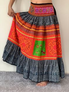 "Maxi Hmong elastic waist Skirt,Thailand Hmong Hill Tribe Maxi Skirt,Amazing Hilltribe skirts , made by Hilltribe fabric Maxi Hmong elastic waist Skirt, 100% cotton and Hilltribe Fabric Measurements - W 28-36\" - Hip 46\" - Total Length : 39\" ❤️ PAYMENT We accept payments via PayPal only. ❤️❤️ Delivery Time : USA only 2business days Canada: 2- 3 business days France: 2- 3 business days Germany 2- 3 business days North America: 2- 3 business days Europe: 2- 3 business days Australia, New Zealand Embroidered Multicolor Skirt For Festivals, Multicolor Embroidered Skirt For Festivals, Bohemian Multicolor Embroidered Skirt, Traditional Multicolor Embroidered Skirt, Traditional Lined Maxi Skirt For Festivals, Bohemian Skirt With Traditional Patterns For Festivals, Traditional Pattern Long Skirt For Festival, Traditional Skirt With Traditional Patterns For Festivals, Folk Style Long Skirt For Festivals