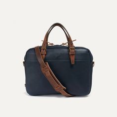 Leather Business  Work Bags for Men I Made in France | Bleu de chauffe Blue Rectangular Box Bag For Everyday Use, Blue Business Satchel With Top Carry Handle, Modern Blue Satchel Box Bag, Blue Casual Satchel Travel Bag, Casual Blue Satchel Travel Bag, Blue Rectangular Laptop Bag For On-the-go, Blue Satchel Briefcase, Blue Tote Laptop Bag For Travel, Blue Tote Laptop Bag