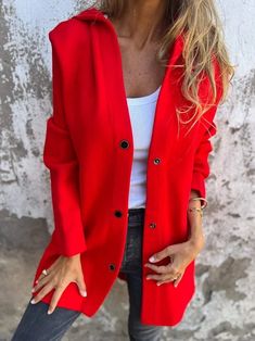 Women's Spring/Fall Outerwear Casual Plain Long Sleeve Hoodie Jacket | justfashionnow