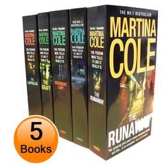 five books are shown in front of a white background with the title martha cole's runaway